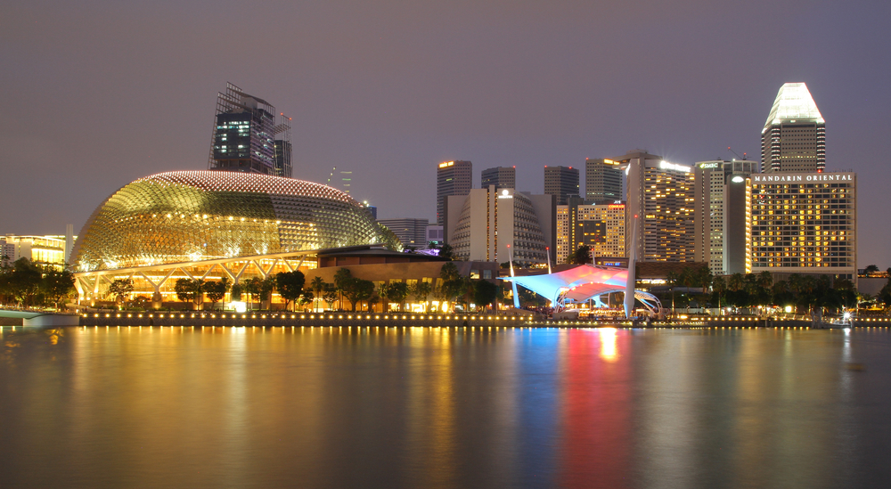 Night View Of Singapore